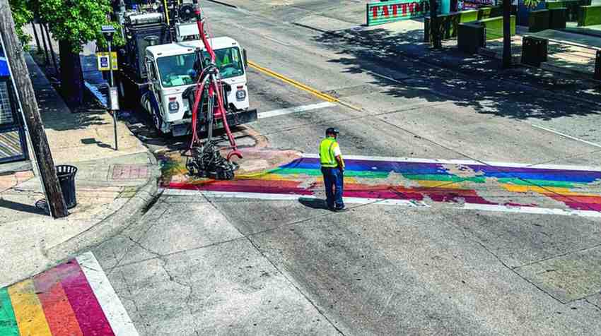 Rainbow Crosswalks in Dallas Shine Again with Pride Month Glow