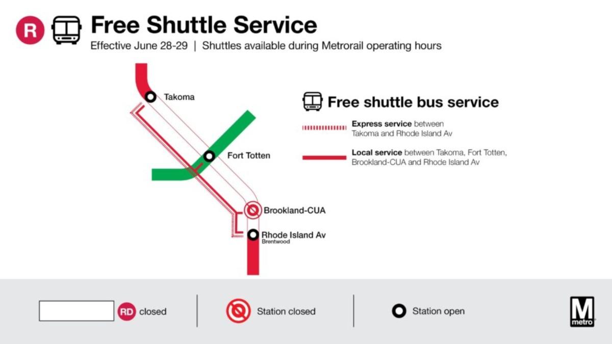 Weekend Breakdown: Red Line Shuts Segment, Metro Runs Buses Instead