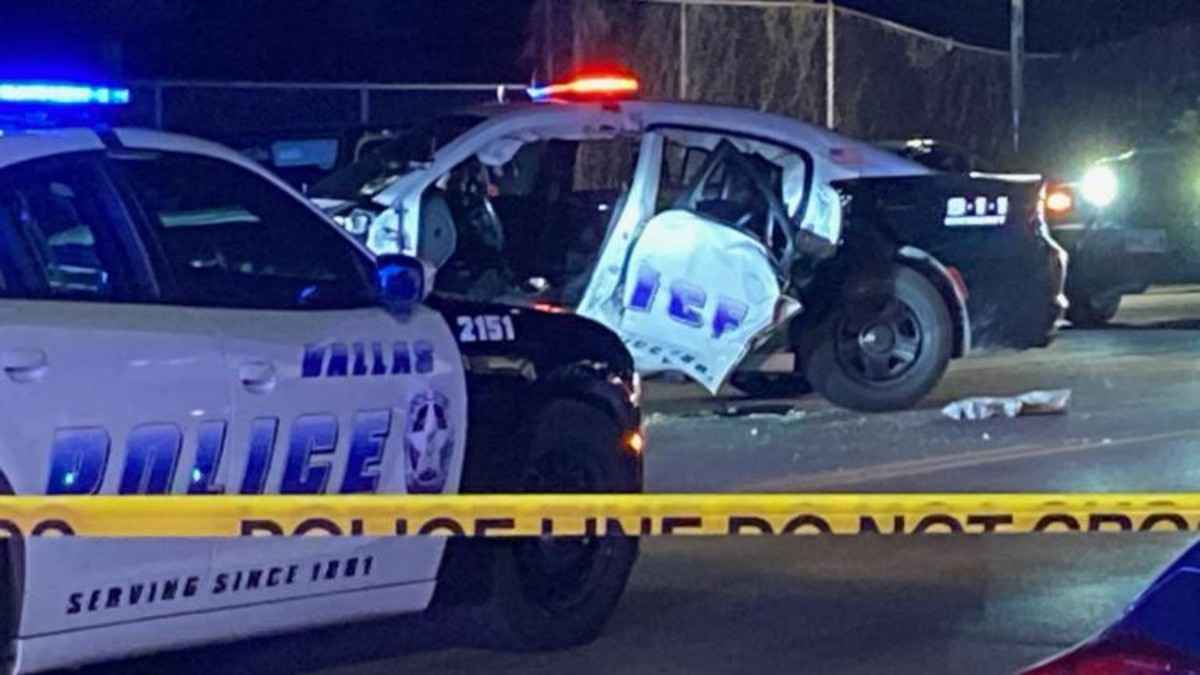 Dallas Police Officer Trapped After Patrol Car Crash Sparks Emergency Rescue