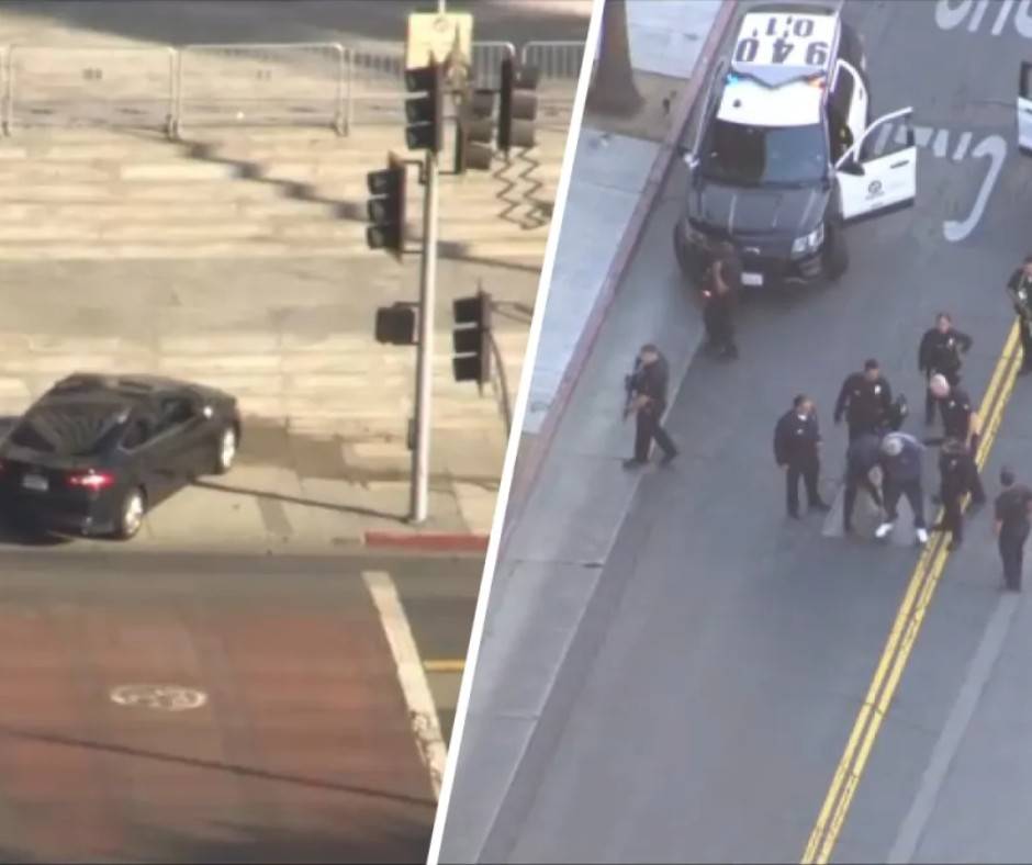 Los Angeles City Hall Chaos: Elderly Driver Refuses to Exit Car for Hours
